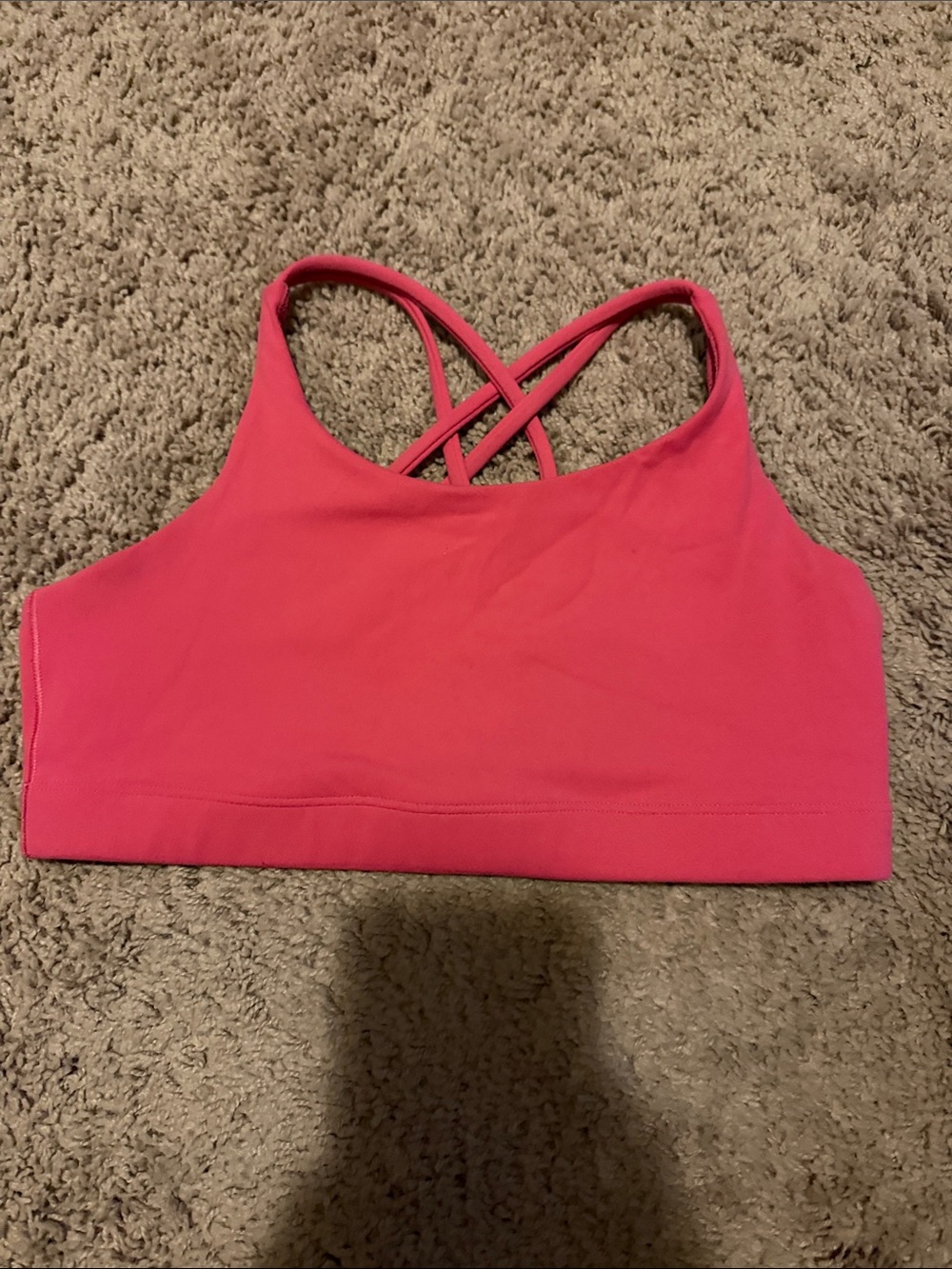 Athlete Girls Pink Crisscross Back Sports Bra